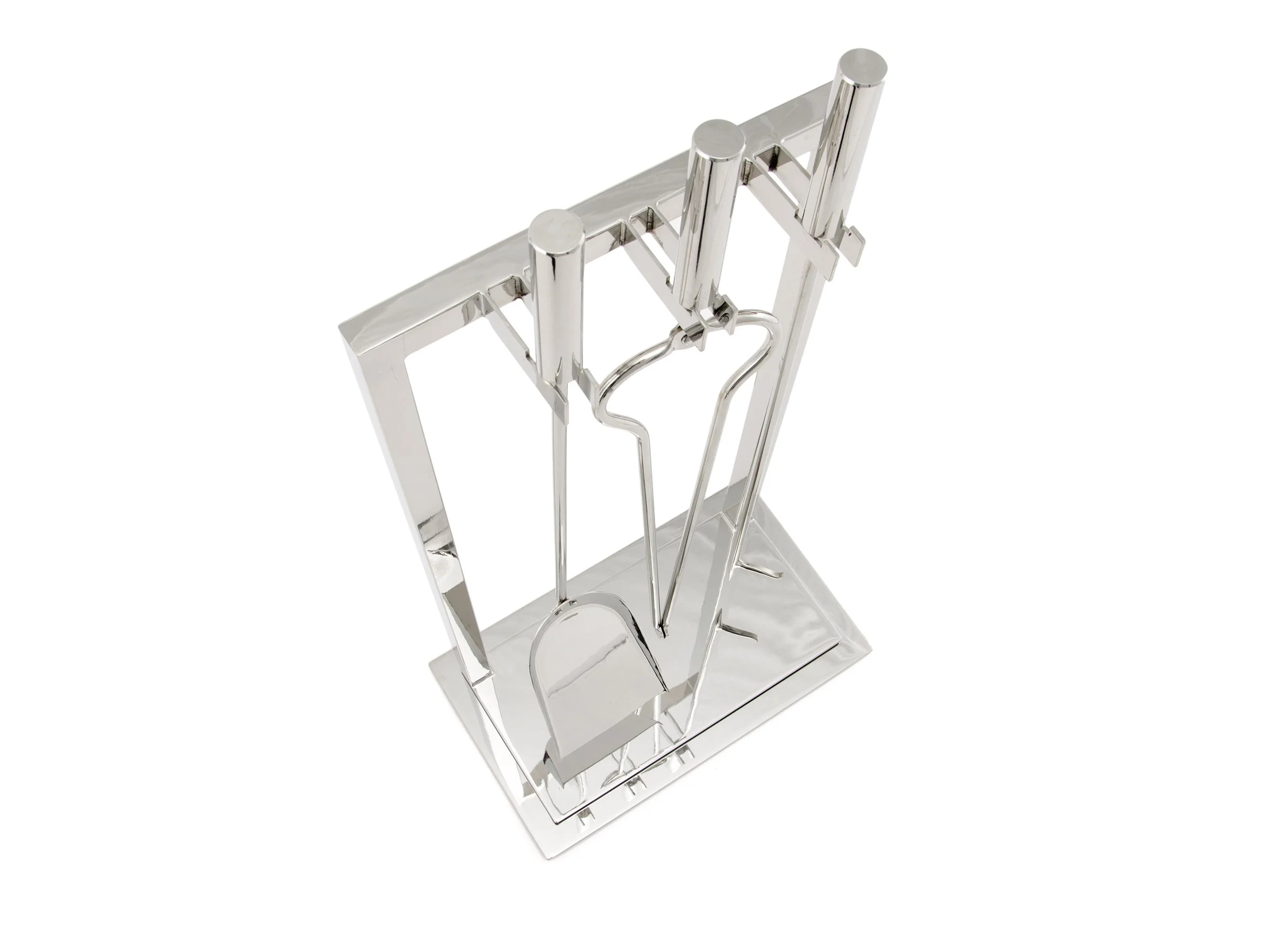 Alpha Tool Set – Bronze or Polished Steel Fireplace Tools — John